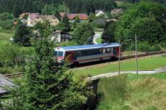 Blick auf Ortschaft Holzleithen
