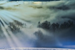 Überm Nebel im Hausruck unterwegs
