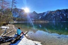 Spiegelglatt und Glasklar im Feb 2022 am Traunsee