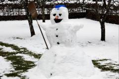 Viel Schnee gab es bis 01.02. noch nicht, für einen Schneemann hat es gereicht