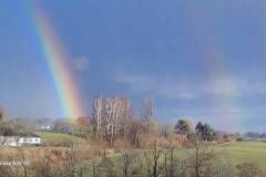 Am Donnerstag früh gab es einen Winterregenbogen