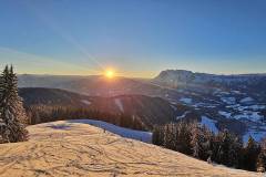 Sonnenuntergang am Bischling - Rechts das Hochkönigsmassiv