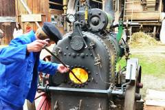 Druschwoche am Stehrerhof, wie in früheren Zeiten